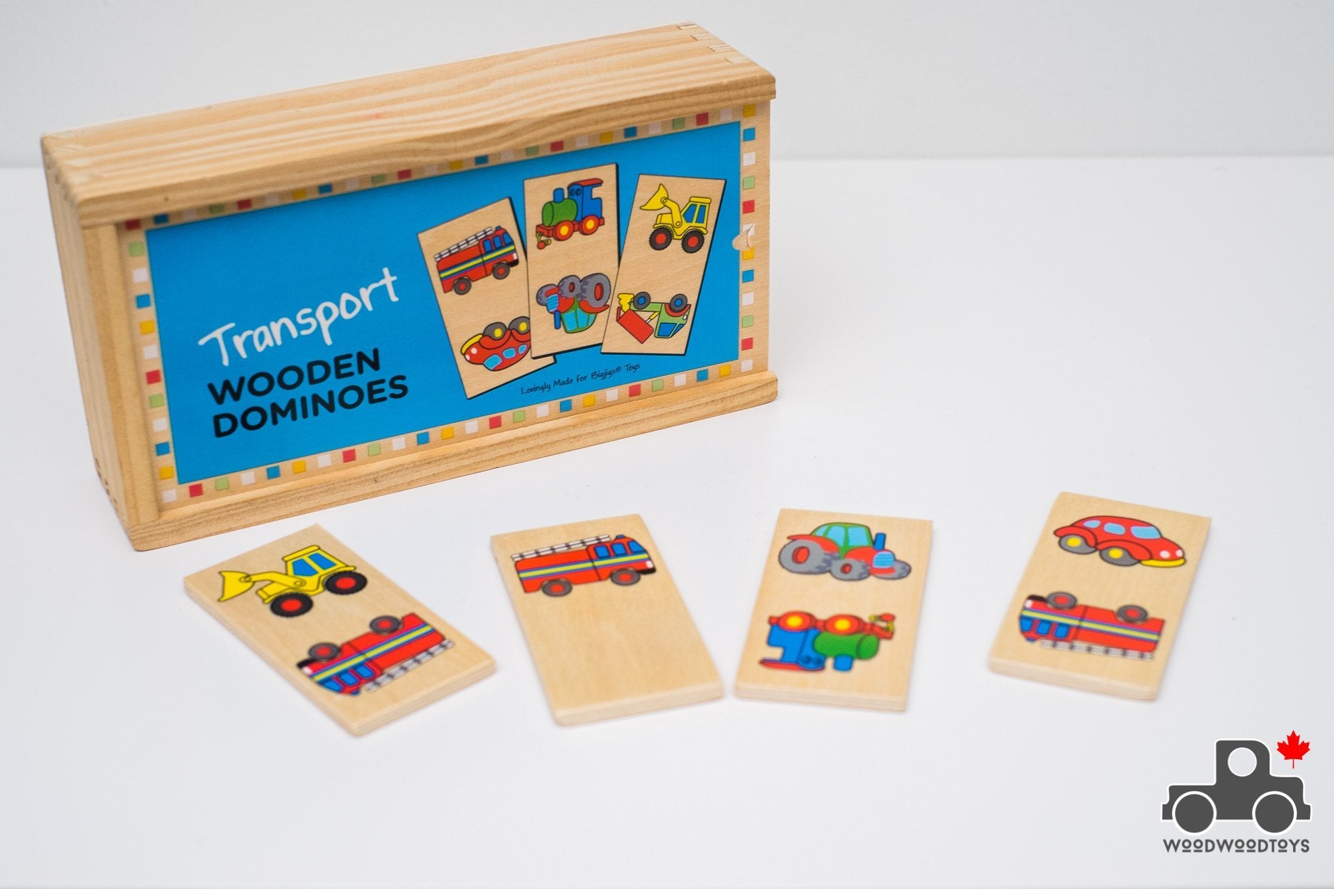 Bigjigs Toys Transport Dominoes - Wood Wood Toys Canada's Favourite Montessori Toy Store