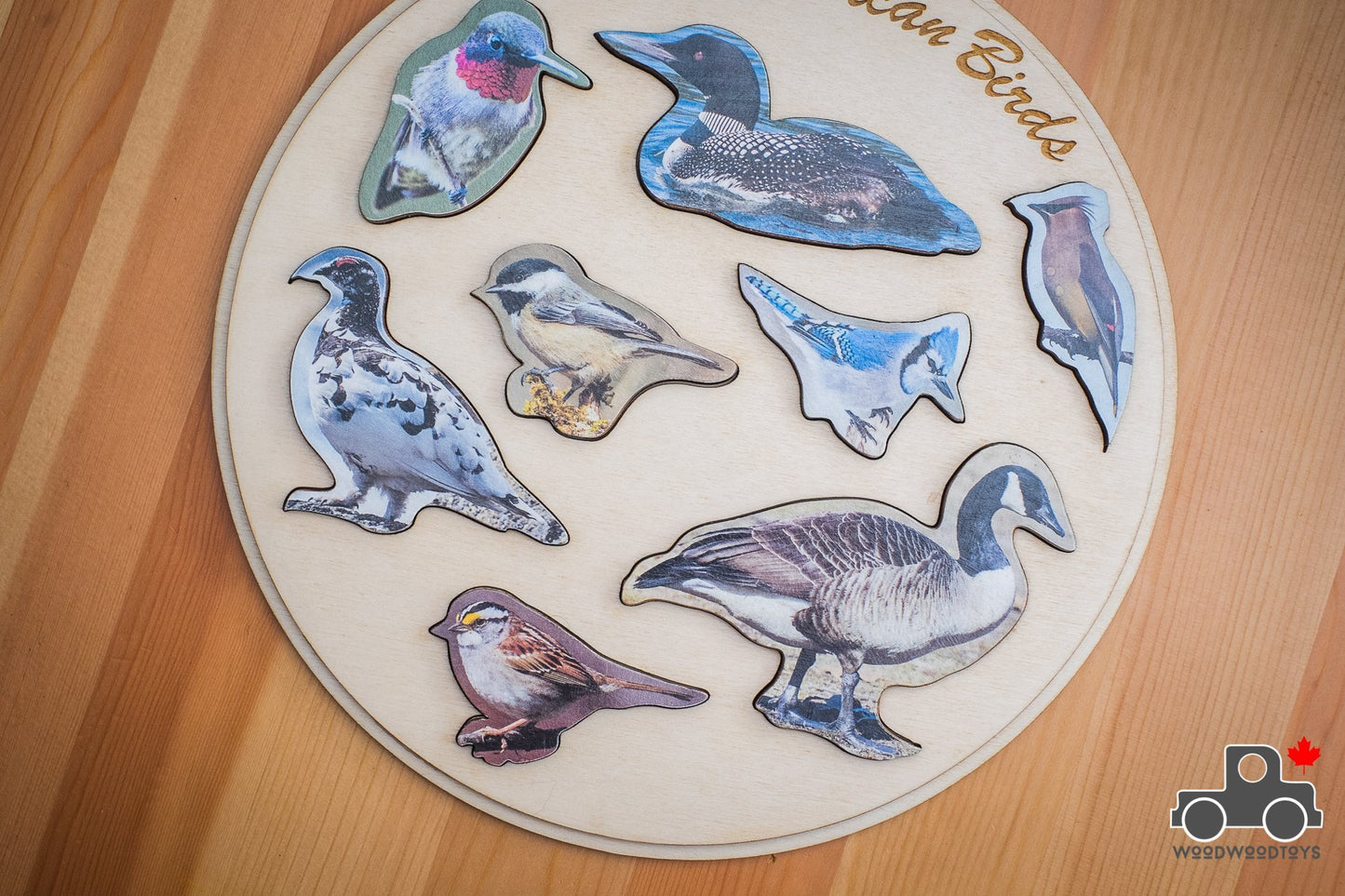 Birds of Canada Handmade Wood Wood Exclusive Puzzle - Wood Wood Toys Canada's Favourite Montessori Toy Store