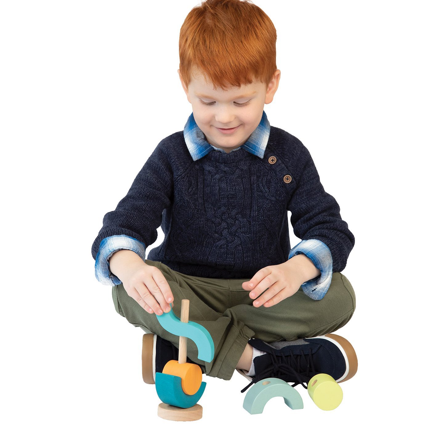 Boom Shock-a-Locka Stacker by Manhattan Toy - Wood Wood Toys Canada's Favourite Montessori Toy Store