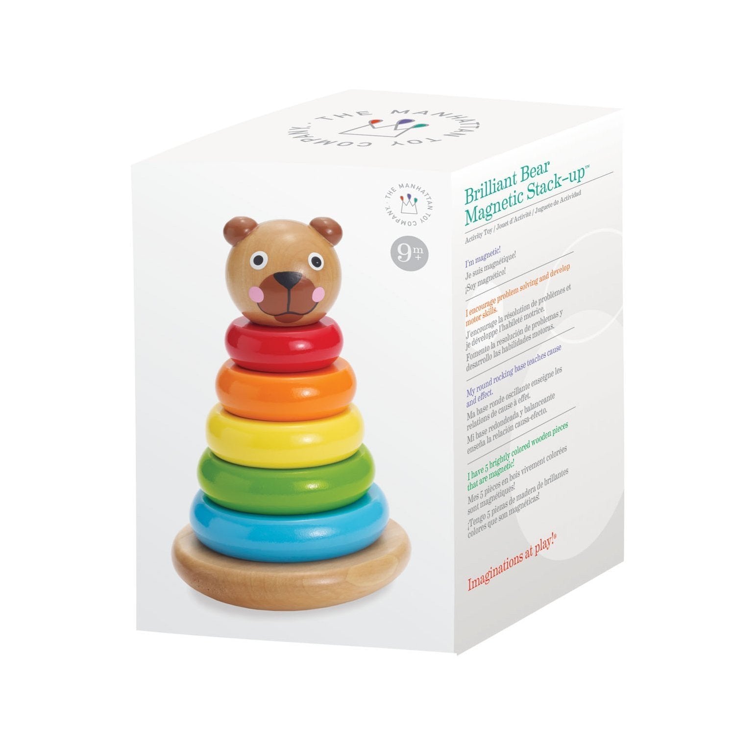 Brilliant Bear Magnetic Stack-up by Manhattan Toy - Wood Wood Toys Canada's Favourite Montessori Toy Store