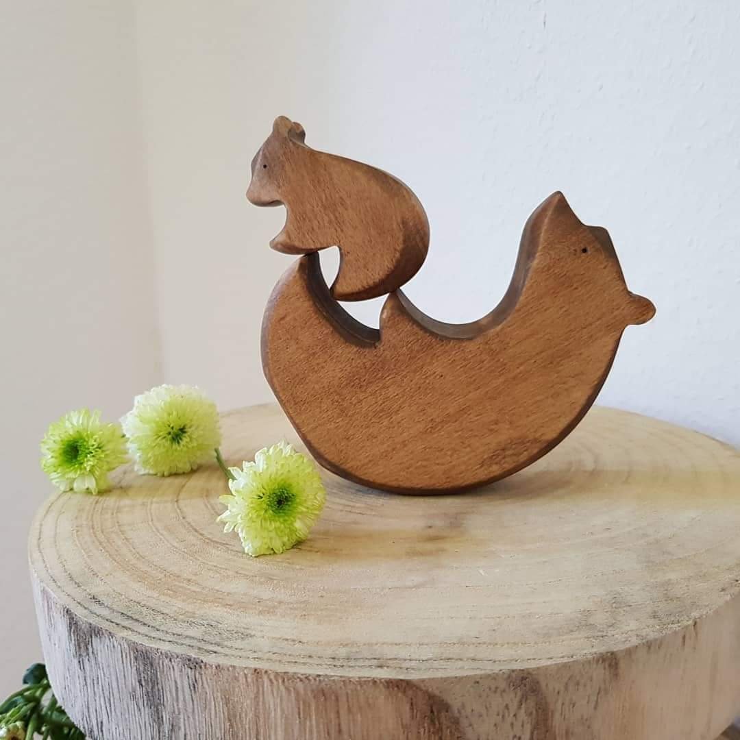 Brin d'Ours Handmade Bear Hug Puzzle - Wood Wood Toys Canada's Favourite Montessori Toy Store