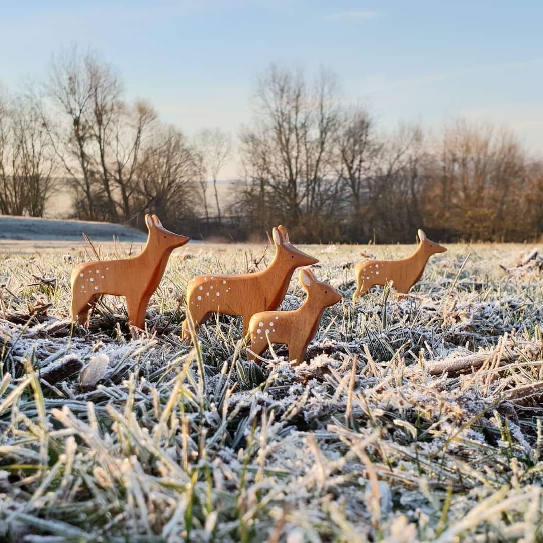 Brin d'Ours Handmade Wooden Deer - Wood Wood Toys Canada's Favourite Montessori Toy Store