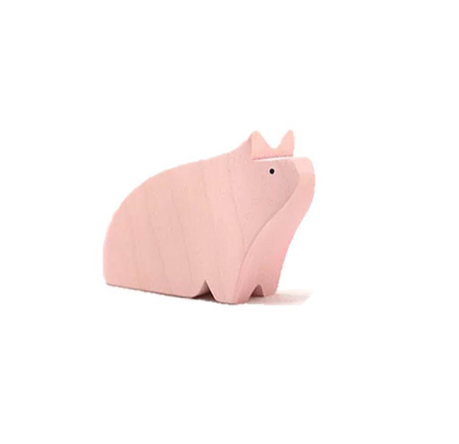 Brin d'Ours Handmade Wooden Pig - Wood Wood Toys Canada's Favourite Montessori Toy Store