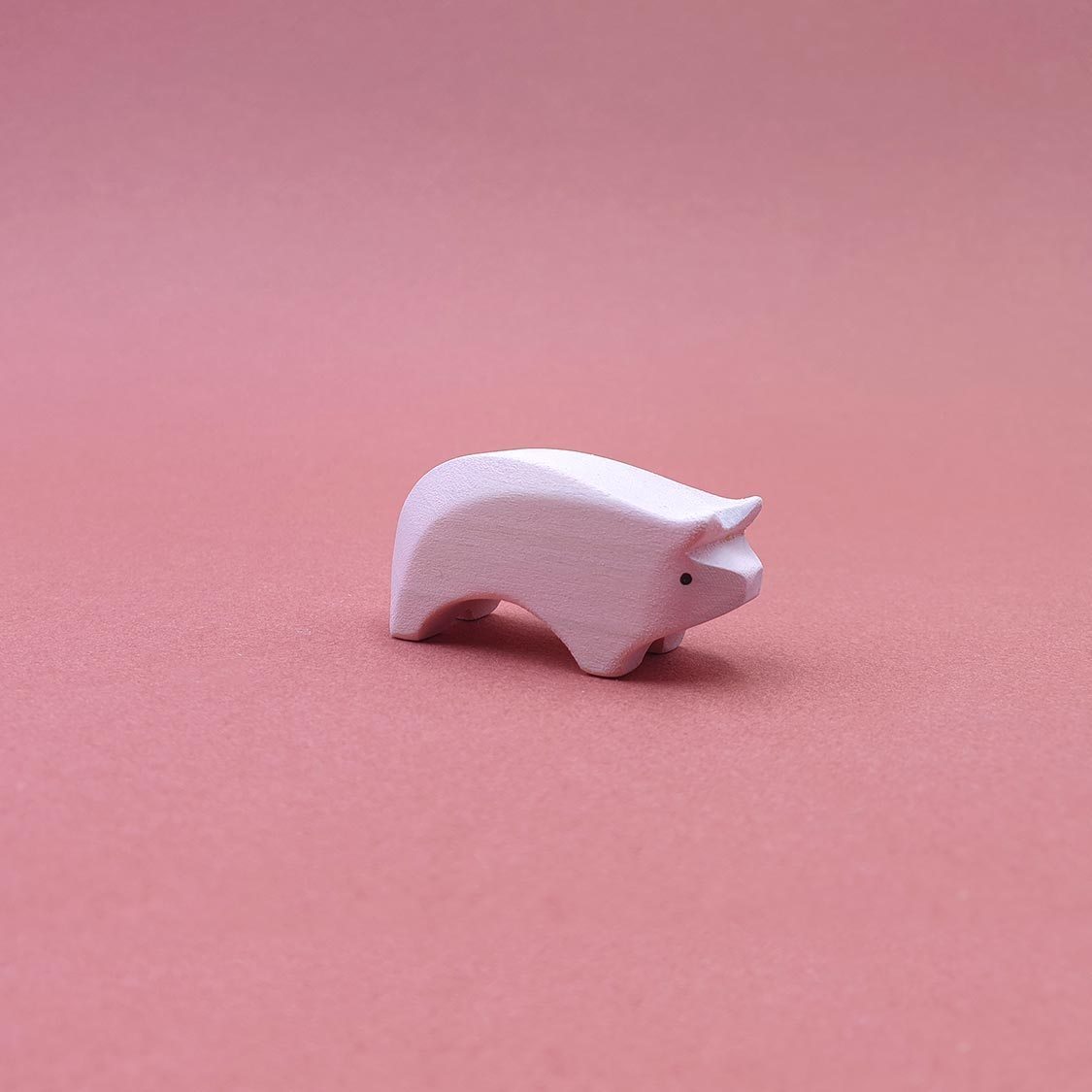 Brin d'Ours Handmade Wooden Piglet - Wood Wood Toys Canada's Favourite Montessori Toy Store