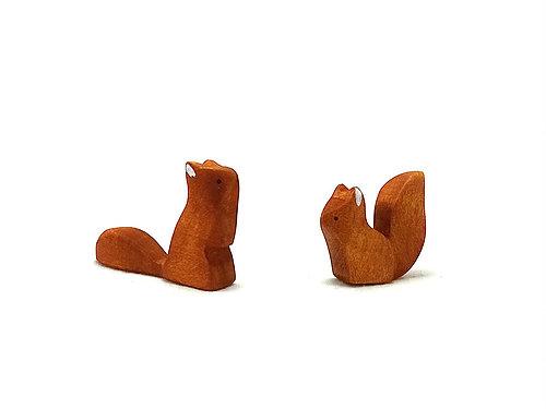 Brin d'Ours Handmade Wooden Squirrels - Wood Wood Toys Canada's Favourite Montessori Toy Store