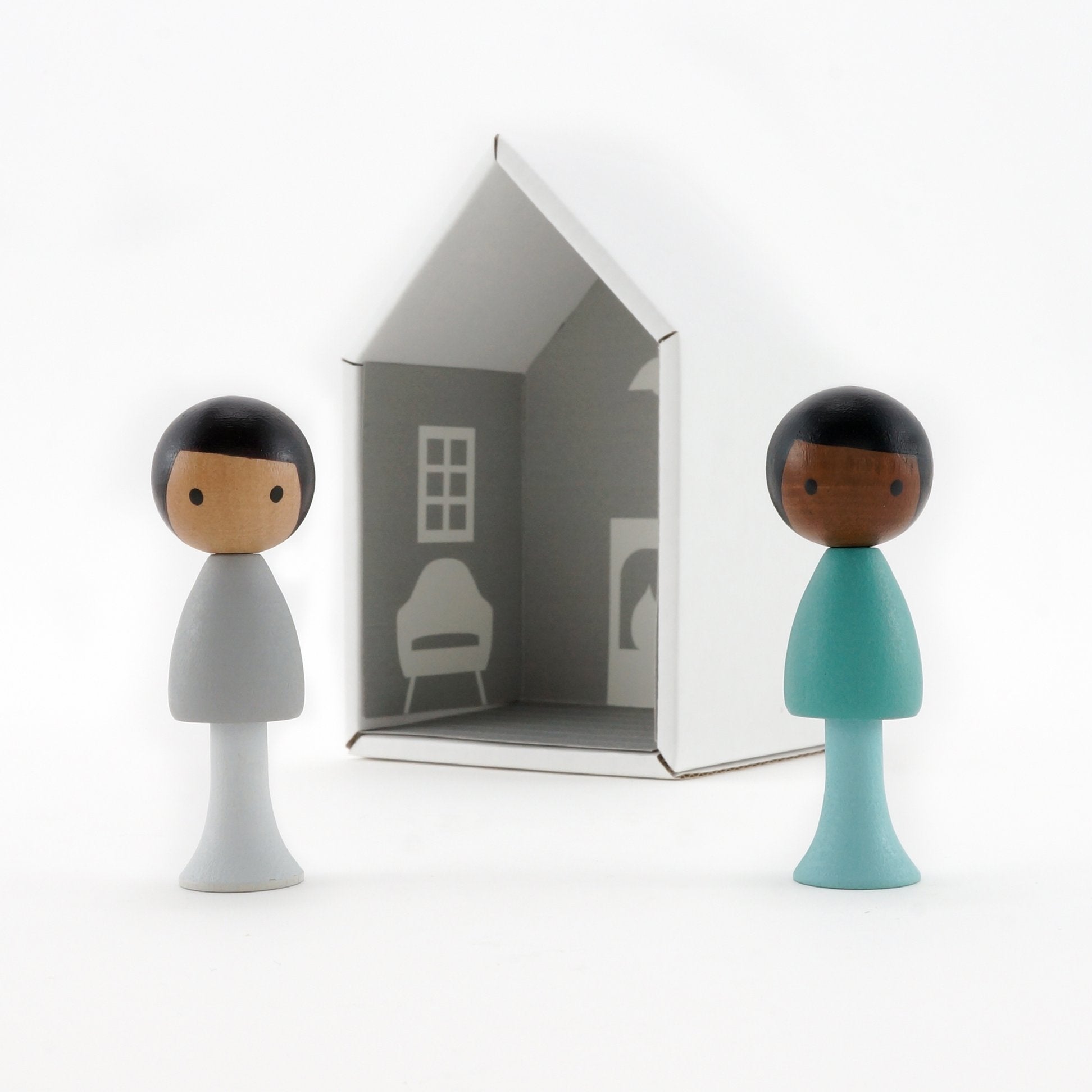 CLiCQUES Magnetic Figurines - Sam & Justin - Wood Wood Toys Canada's Favourite Montessori Toy Store