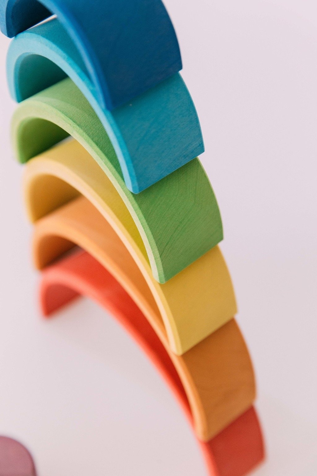 Deluxe Small Rainbow Stacker by Avdar Toys - Wood Wood Toys Canada's Favourite Montessori Toy Store