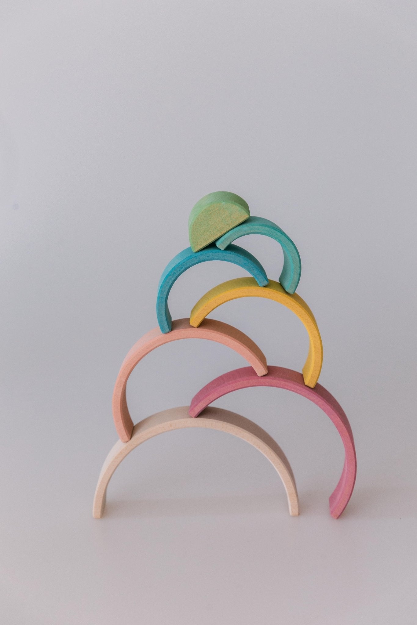 Deluxe Small Rainbow Stacker by Avdar Toys - Wood Wood Toys Canada's Favourite Montessori Toy Store