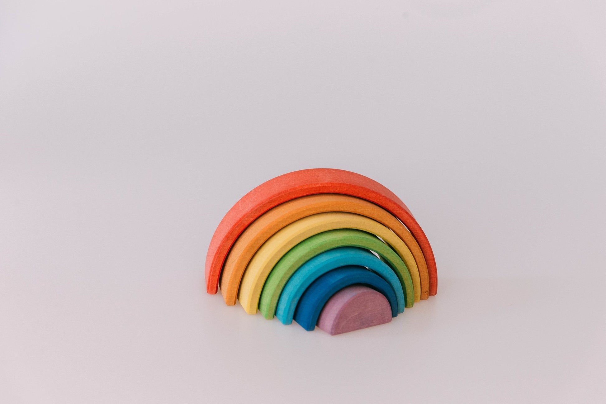 Deluxe Small Rainbow Stacker by Avdar Toys - Wood Wood Toys Canada's Favourite Montessori Toy Store