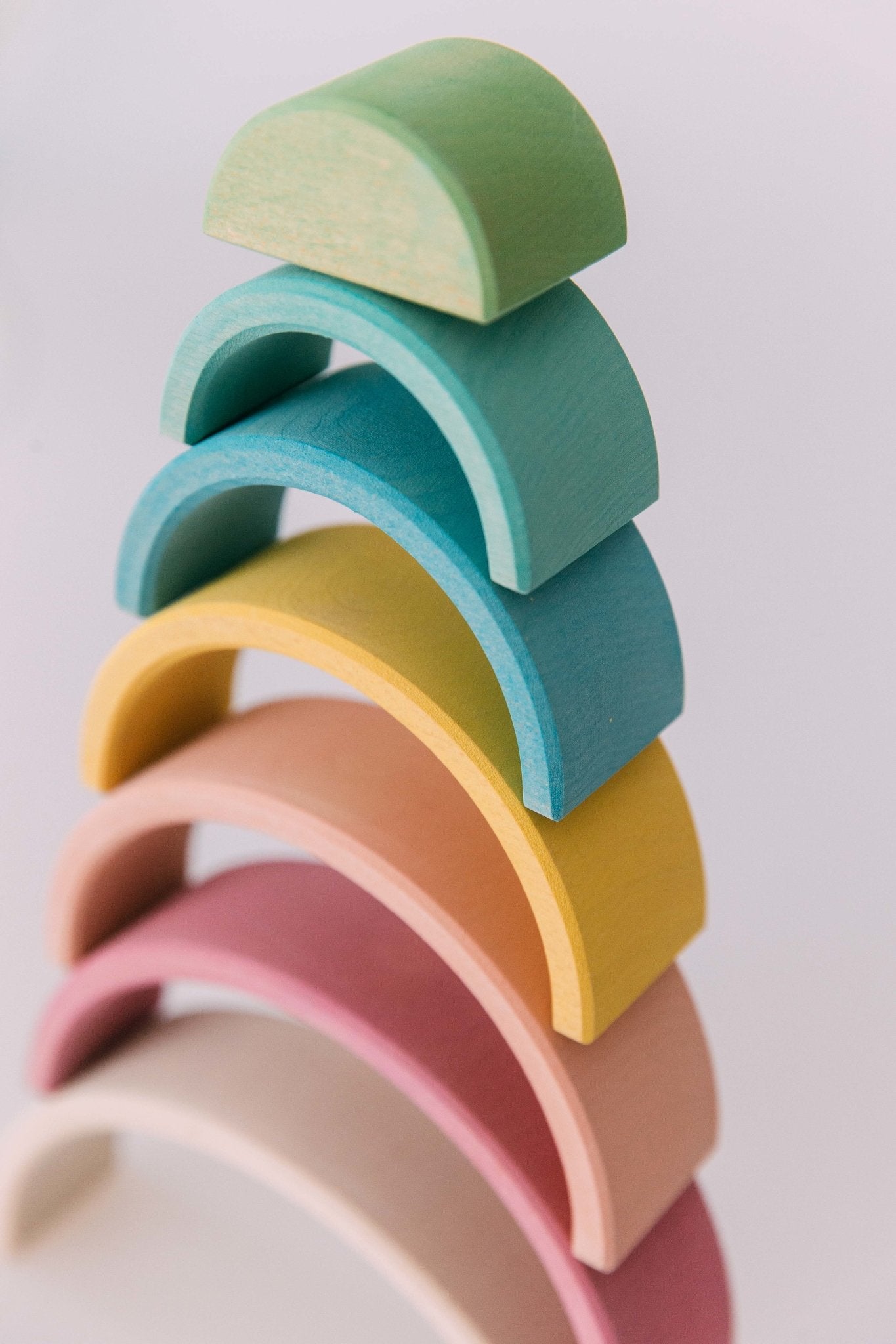 Deluxe Small Rainbow Stacker by Avdar Toys - Wood Wood Toys Canada's Favourite Montessori Toy Store