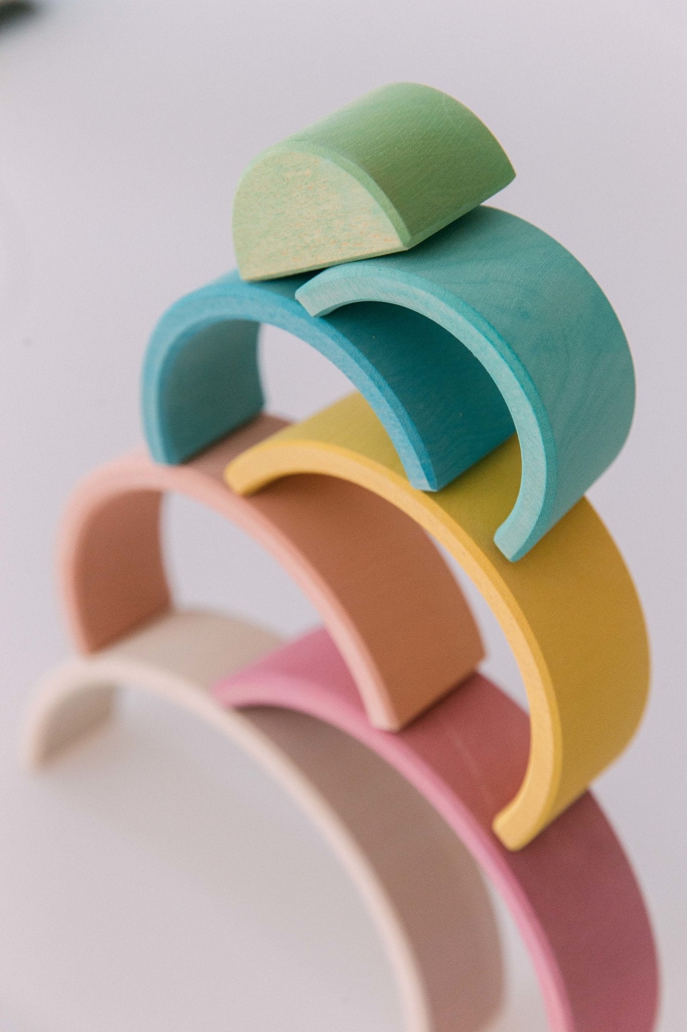 Deluxe Small Rainbow Stacker by Avdar Toys - Wood Wood Toys Canada's Favourite Montessori Toy Store