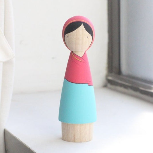Poupées en bois à la graisse d'oie - Malala