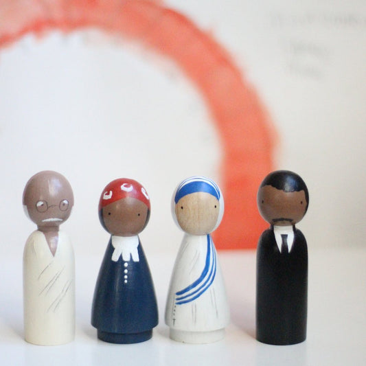 Goose Grease Wooden Peg Dolls - The Peace Makers - Wood Wood Toys Canada's Favourite Montessori Toy Store