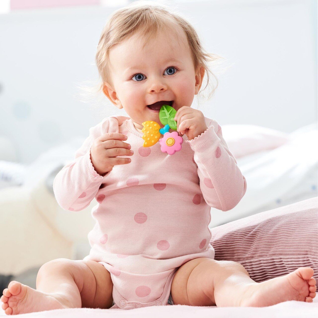 HABA Clutching Toy Petal Silicone Teether - Wood Wood Toys Canada's Favourite Montessori Toy Store