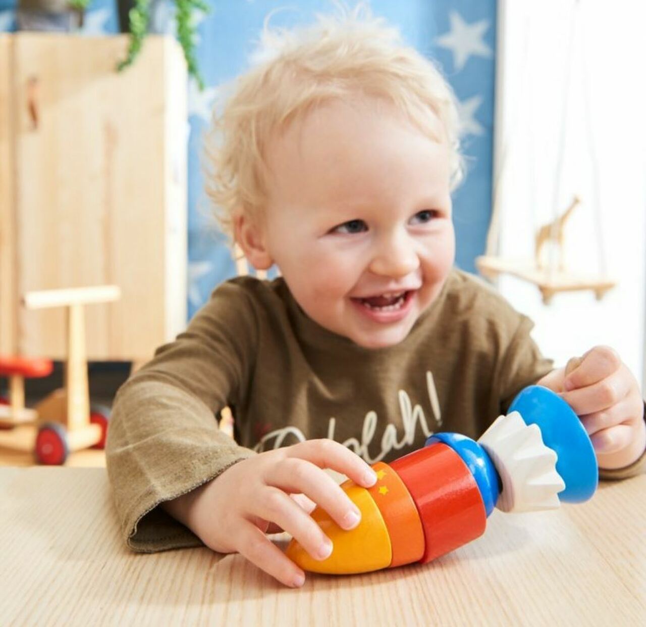 HABA Rocket Threading Game - Wood Wood Toys Canada's Favourite Montessori Toy Store