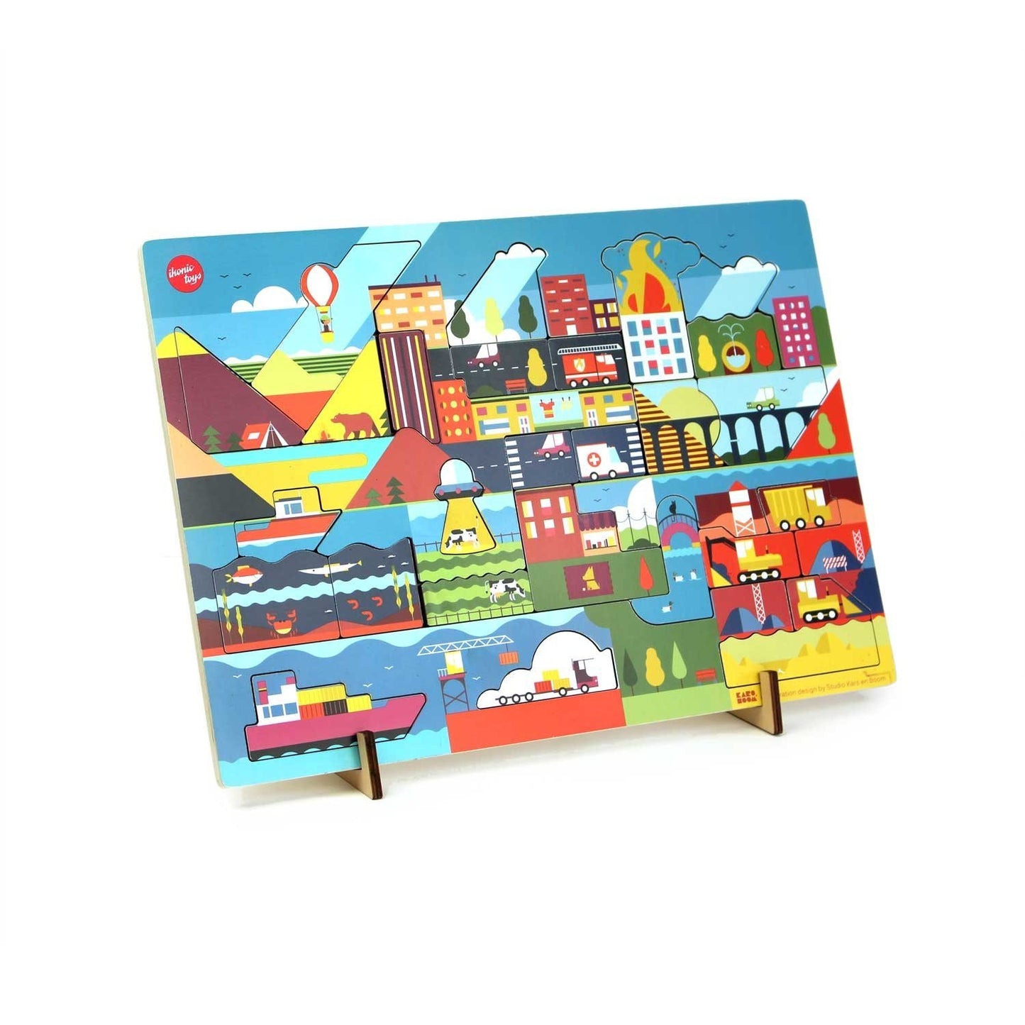 Kars en Boom Puzzle "Day" - Wood Wood Toys Canada's Favourite Montessori Toy Store