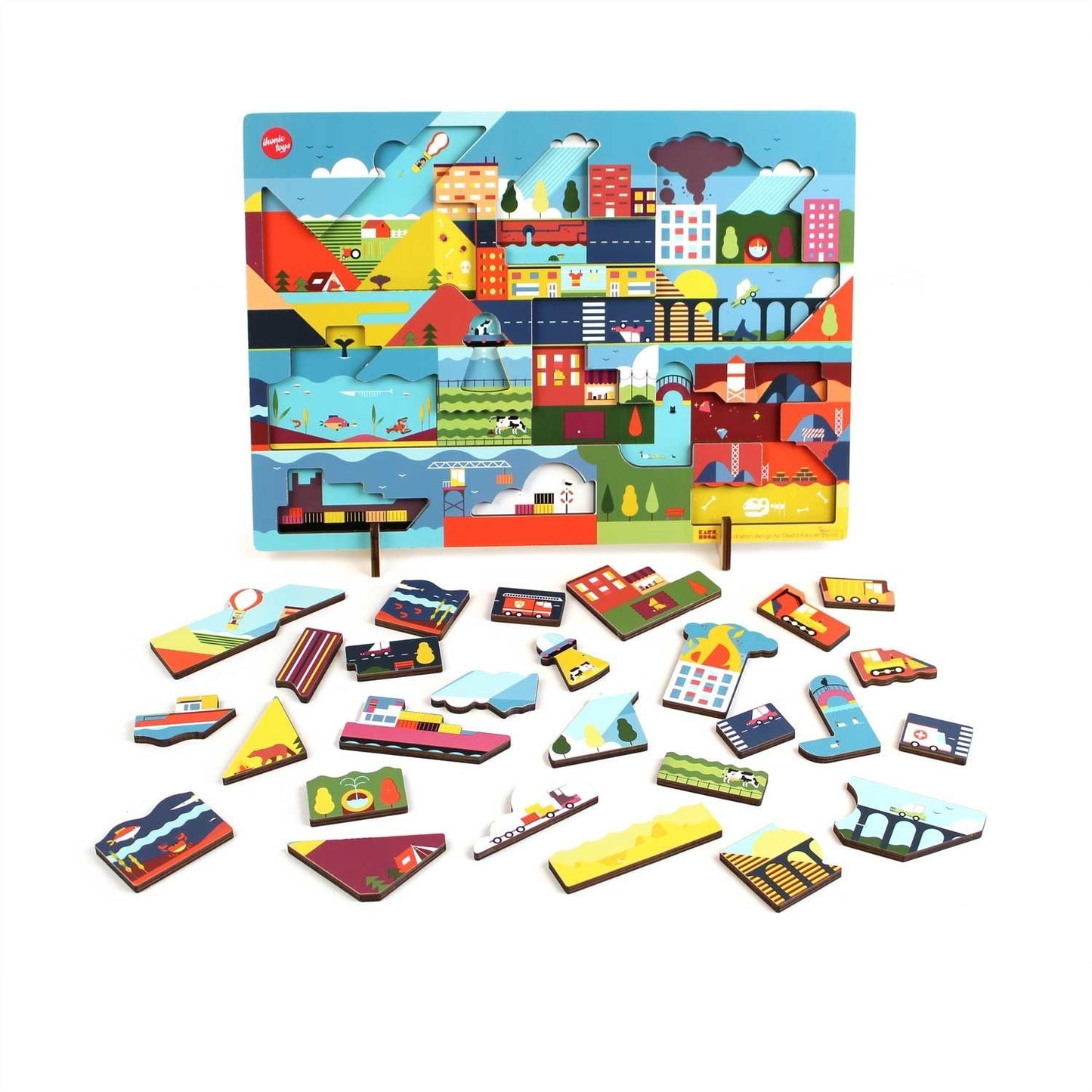 Kars en Boom Puzzle "Day" - Wood Wood Toys Canada's Favourite Montessori Toy Store
