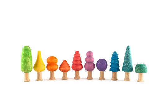 Ocamora Bosque Arcoiris Forest Set (10 Pieces) - Wood Wood Toys Canada's Favourite Montessori Toy Store