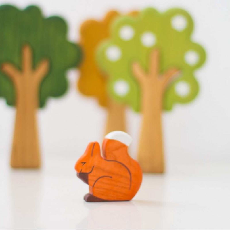 Squirrel Figurine - Waldorf Animals by Wooden Caterpillar