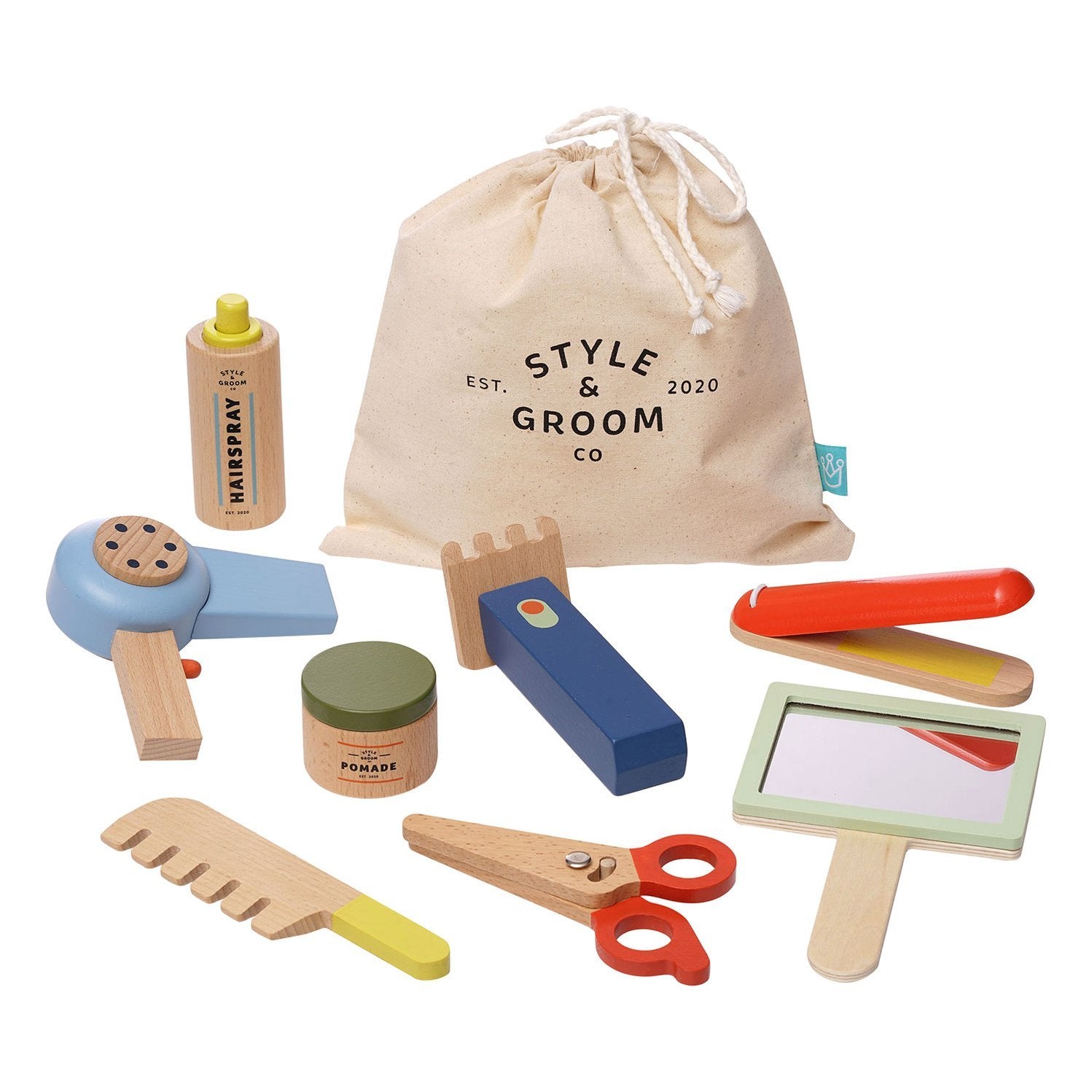 Style & Groom Hairdressing Set by Manhattan Toys - Wood Wood Toys Canada's Favourite Montessori Toy Store