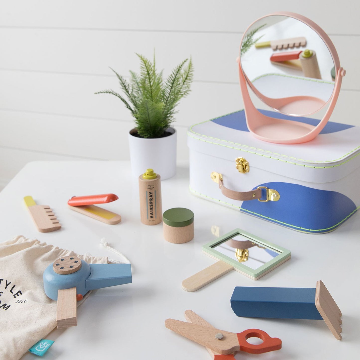 Style & Groom Hairdressing Set by Manhattan Toys - Wood Wood Toys Canada's Favourite Montessori Toy Store