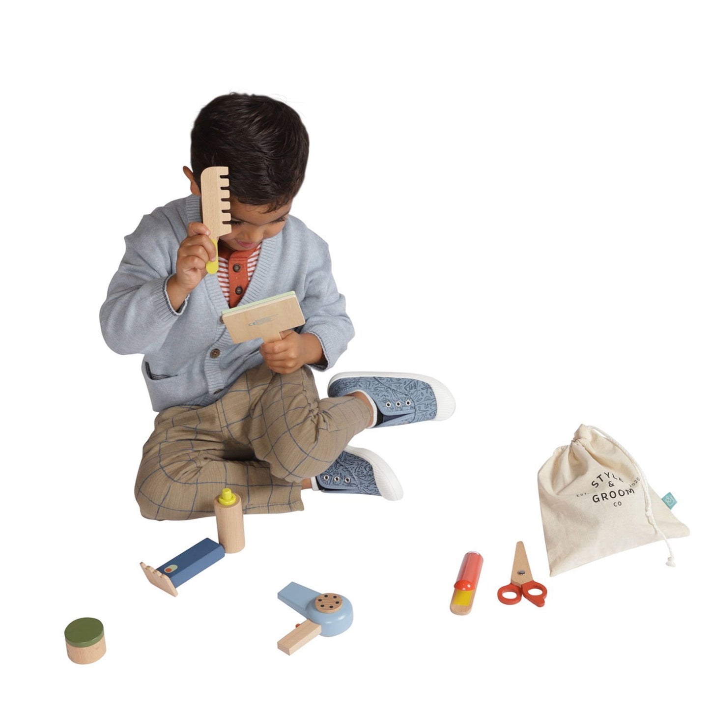 Style & Groom Hairdressing Set by Manhattan Toys - Wood Wood Toys Canada's Favourite Montessori Toy Store