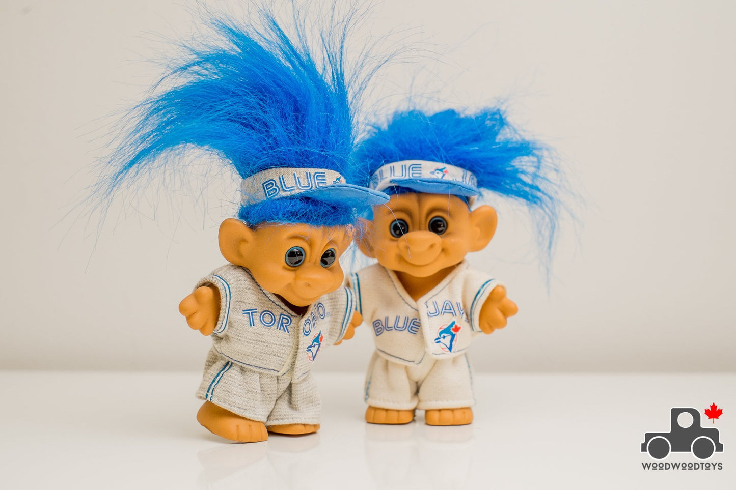 Vintage 1992 Toronto Blue Jays World Series Troll Dolls (set of 2) - Wood Wood Toys Canada's Favourite Montessori Toy Store