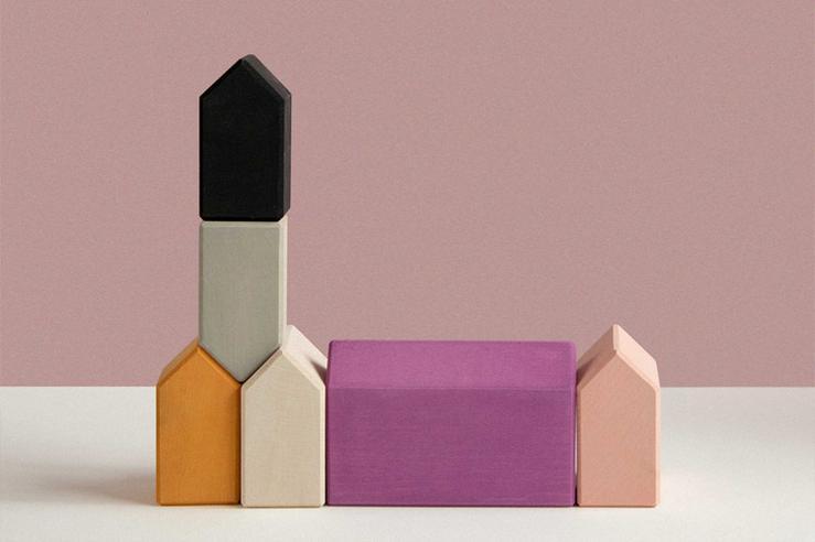 Wood Wood Exclusive Rainbow House Blocks by Avdar - Wood Wood Toys Canada's Favourite Montessori Toy Store