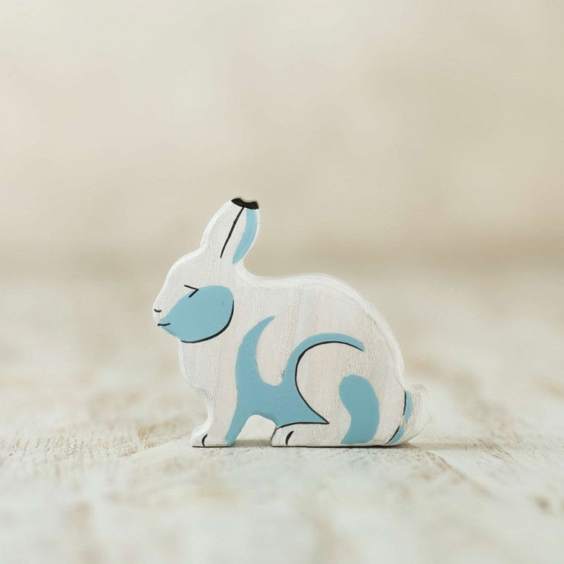 Arctic Hare figurine - Waldorf Animals by Wooden Caterpillar