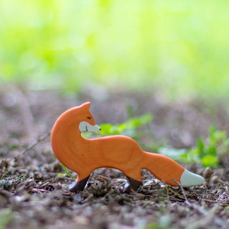 Fox Figurine - Waldorf Animals by Wooden Caterpillar