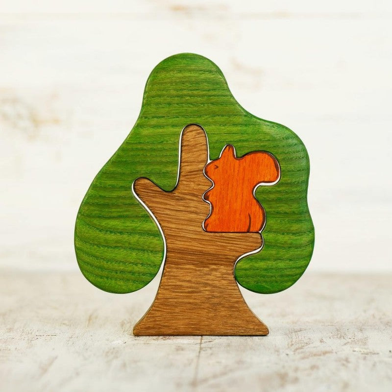 Tree with a Squirrel - Waldorf Trees by Wooden Caterpillar