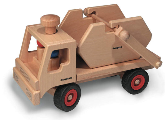 Fagus Skip Truck - Wooden Play Vehicles from Germany
