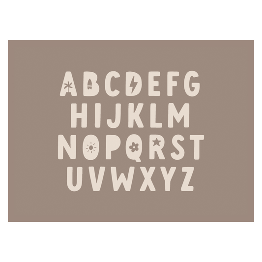 Alphabet ABC Banner (Brown)