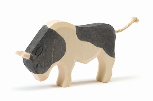 Cow - Ox Black & White - Ostheimer Wooden Toys