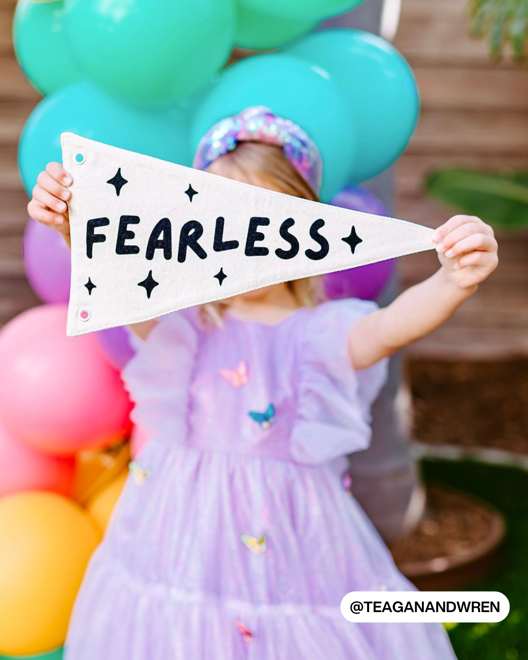 Fearless Canvas Pennant Flag