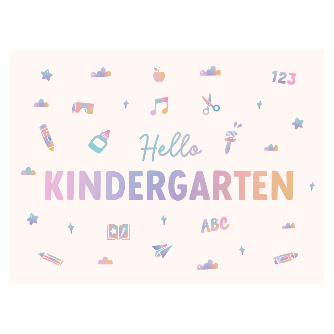 Hello Kindergarten Banner (Light)