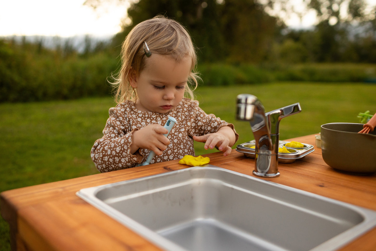 One Sink Simple Mud Kitchen