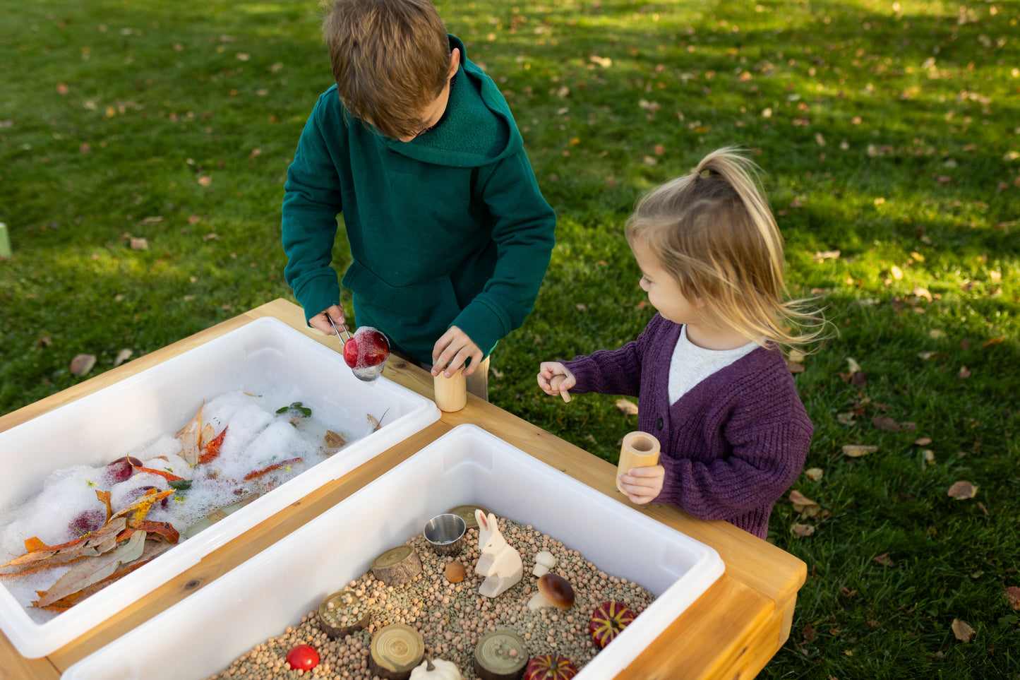 Extra Large 2 Bin Outdoor Sensory Table