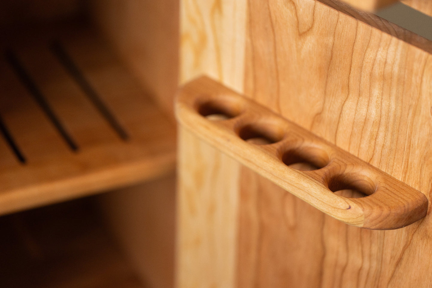 Cherry Hardwood Play Fridge - Handmade in Canada