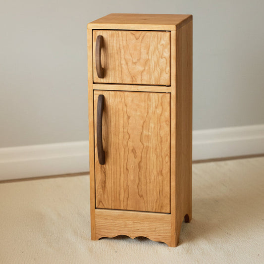 Cherry Hardwood Play Fridge - Handmade in Canada