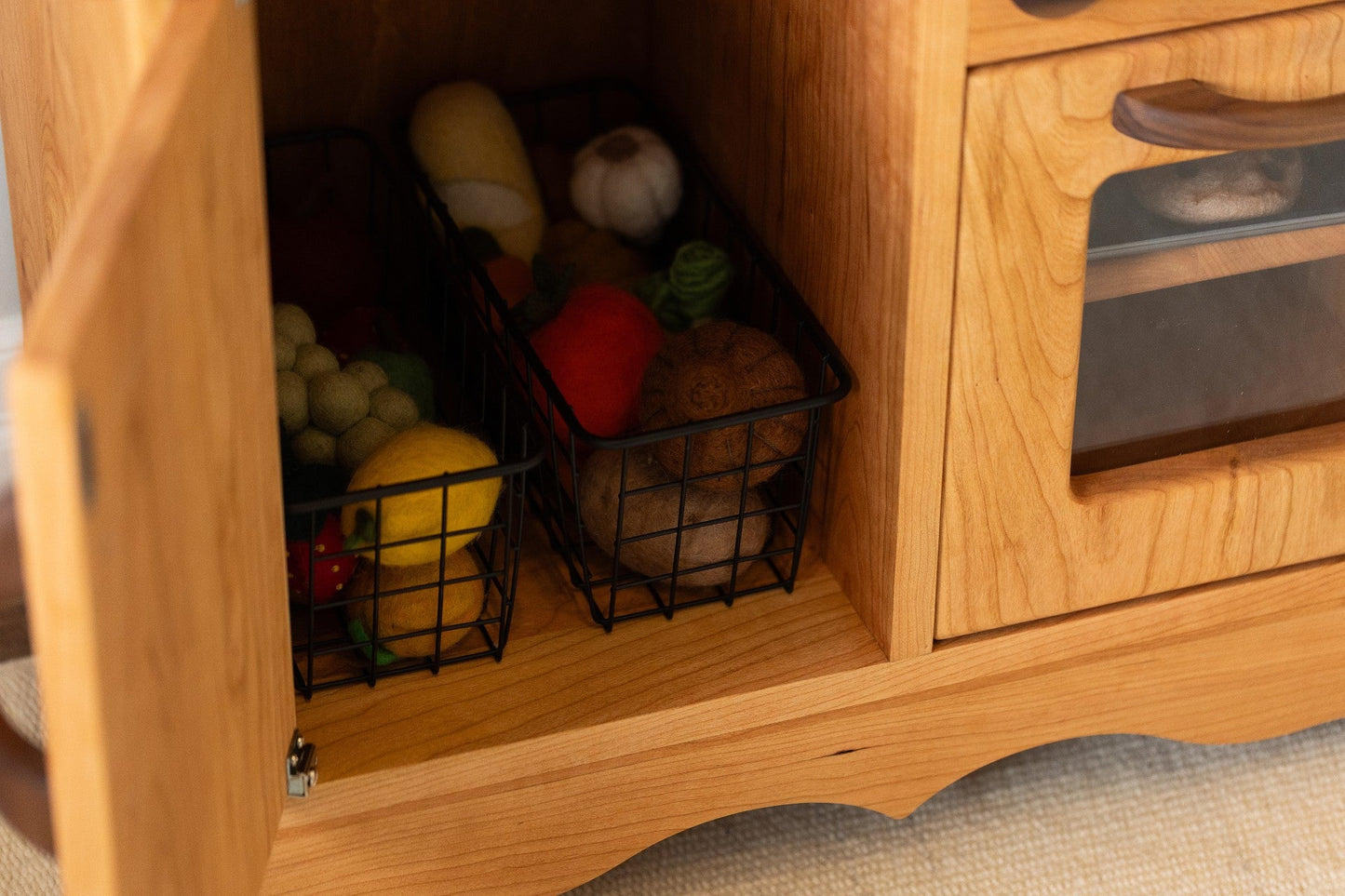 Cherry Hardwood Play Kitchen - Handmade in Canada