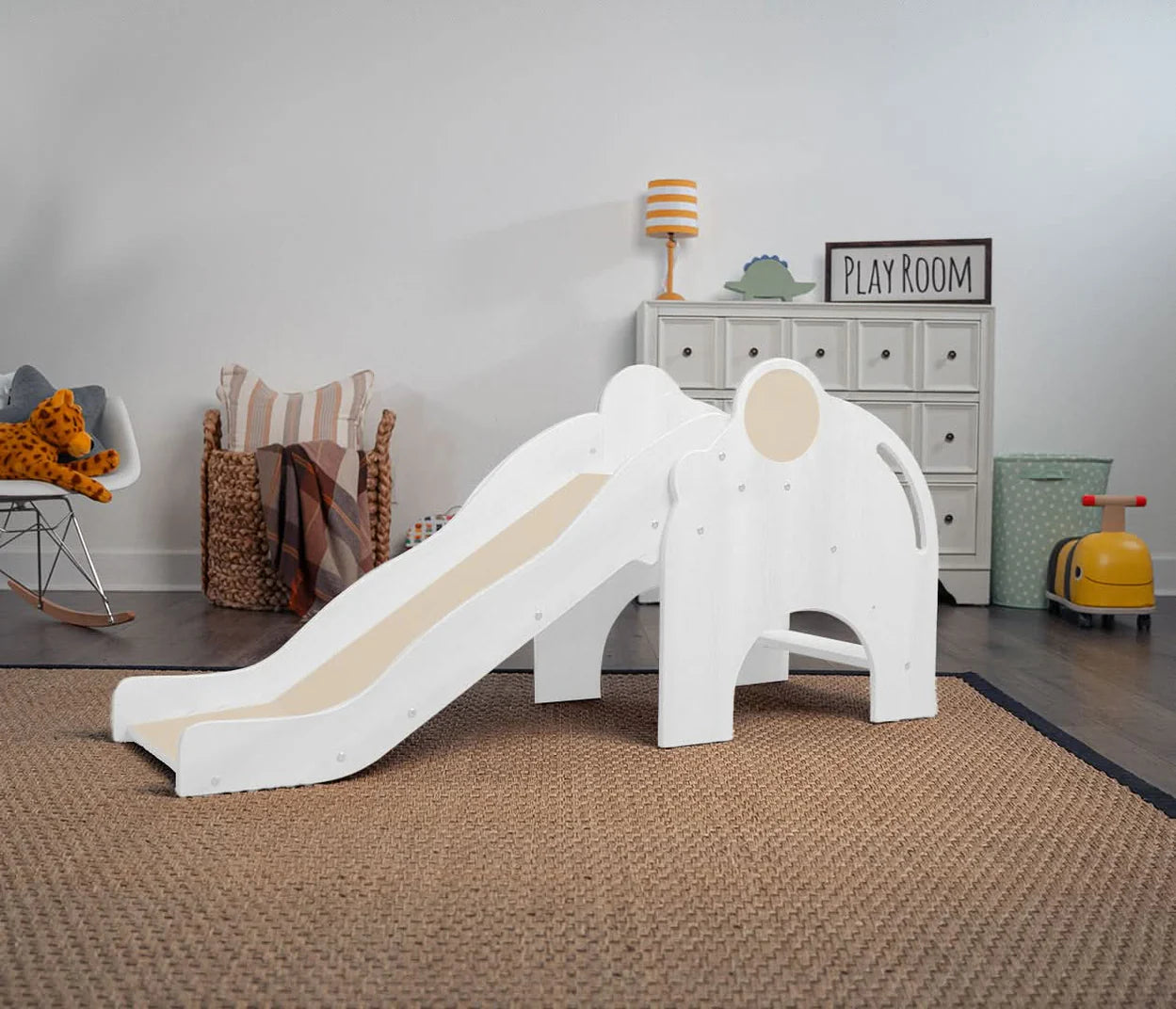 (OPEN BOX) Nima - Elephant Playroom Slide by Avenlur