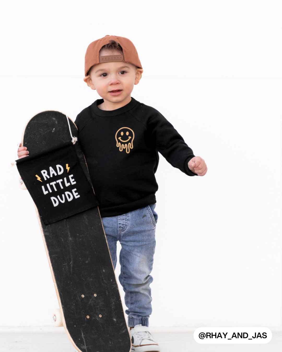 Rad Little Dude (Black) Canvas Hang Sign