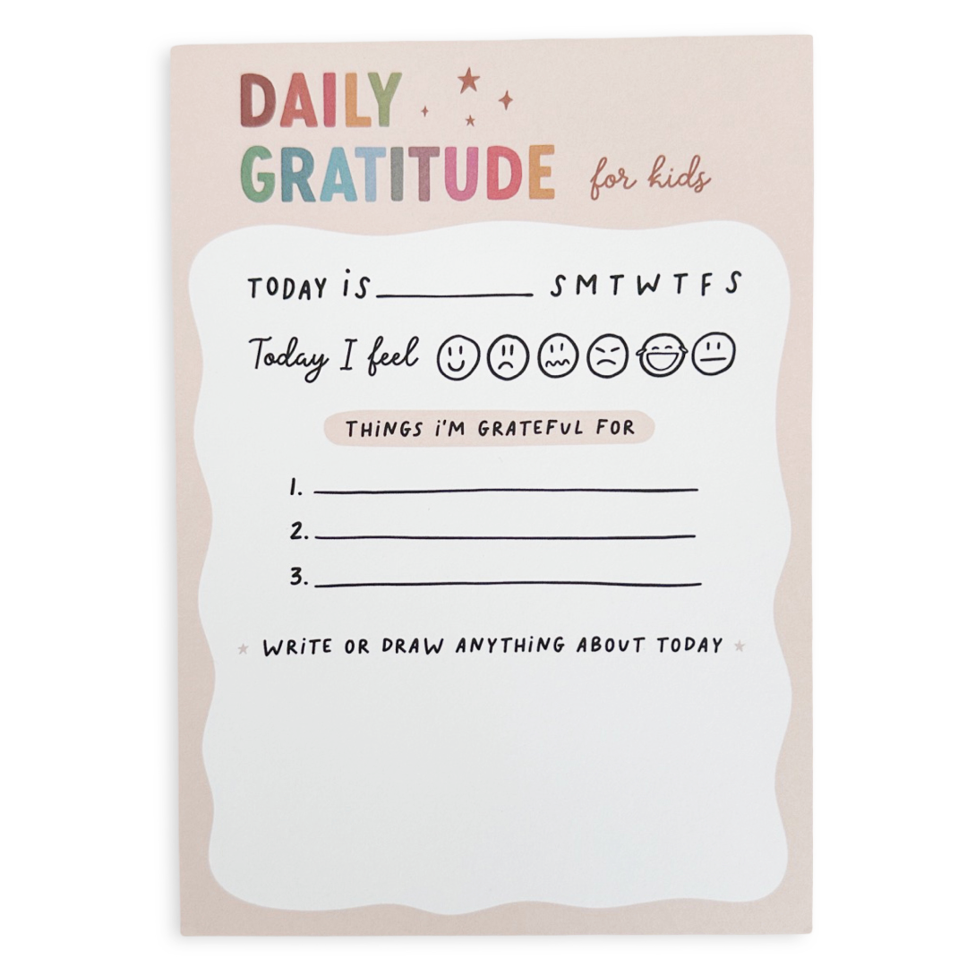 Daily Gratitude For Kids Notepad