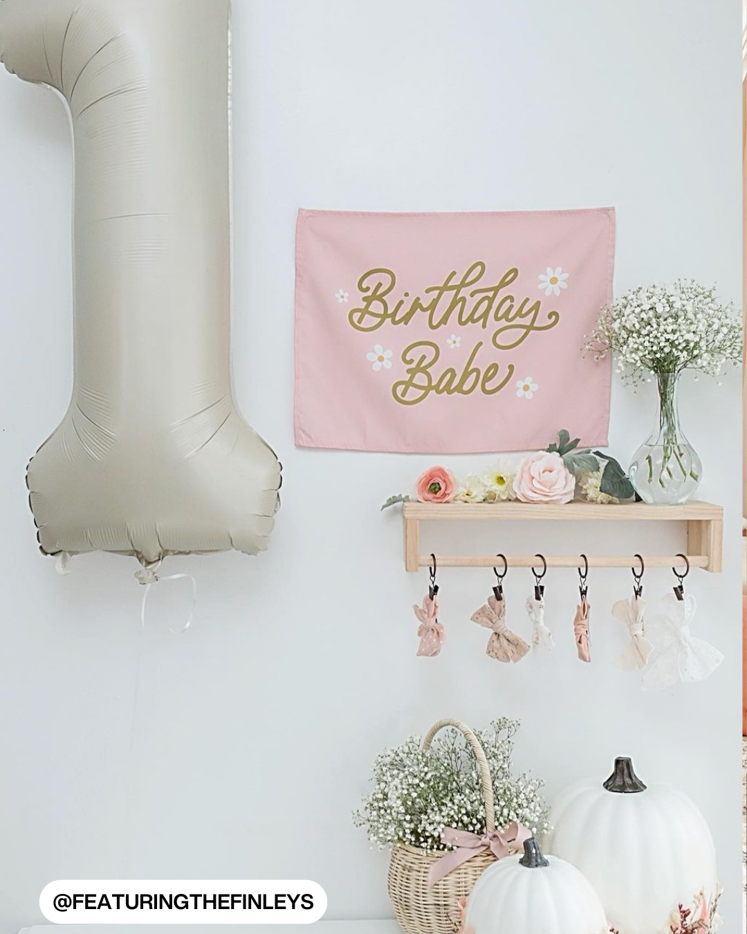 Bannière d'anniversaire pour bébé (marguerites)