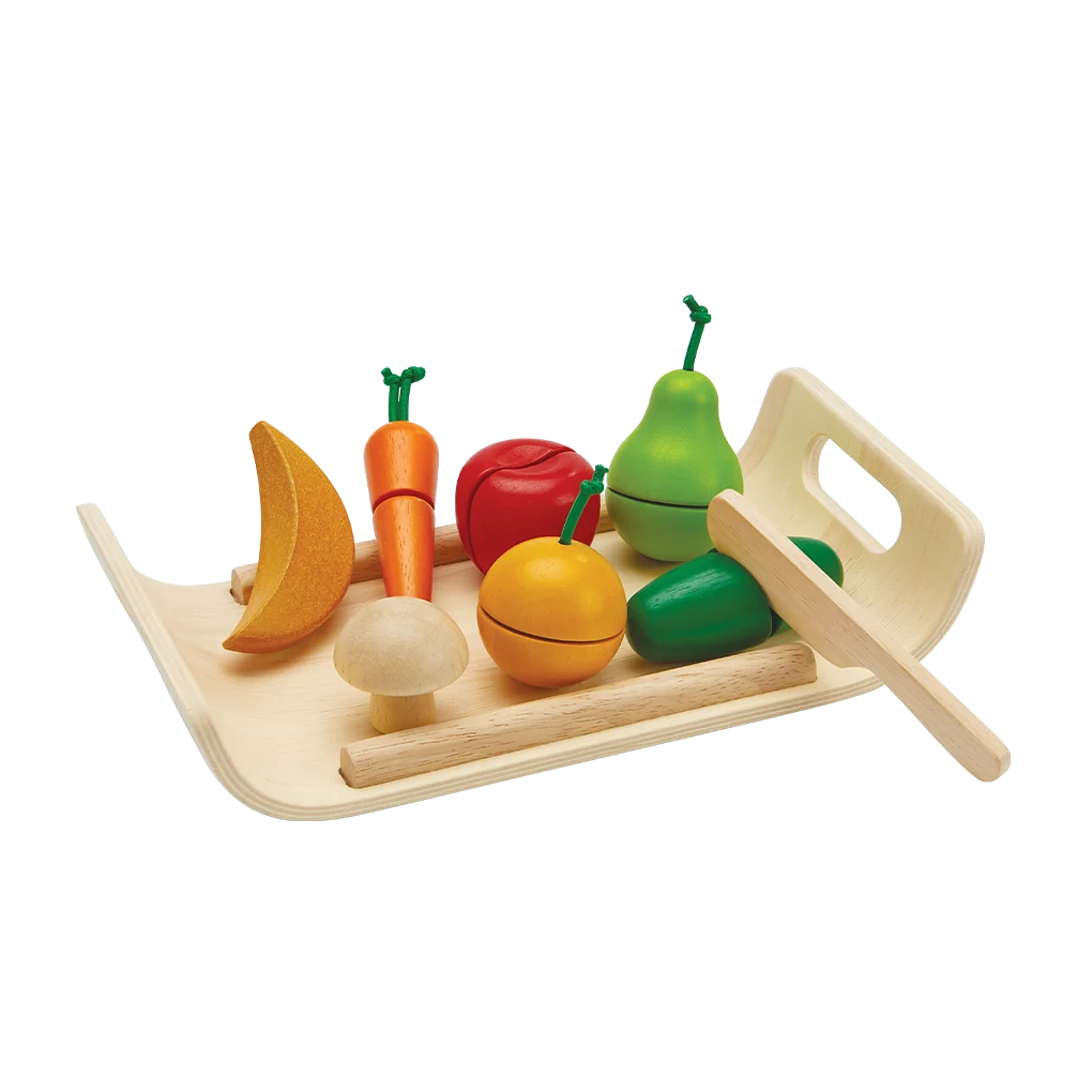 (DAMAGED BOX) Assorted Fruit & Vegetables - by Plan Toys