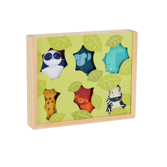 (OPEN BOX) My wooden stories Jungle Animals by Vilac