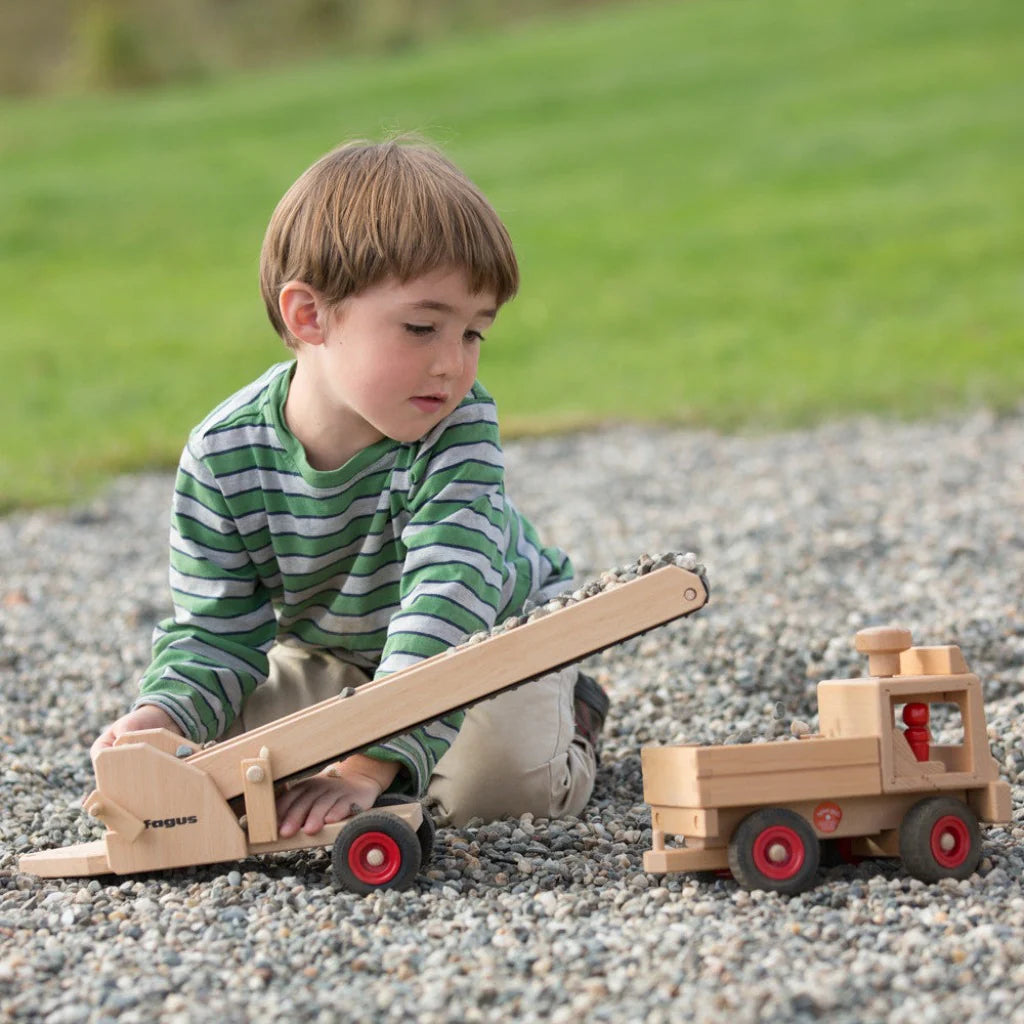 (DAMAGED BOX) Fagus Conveyer Belt Accessory - Wooden Play Vehicles from Germany