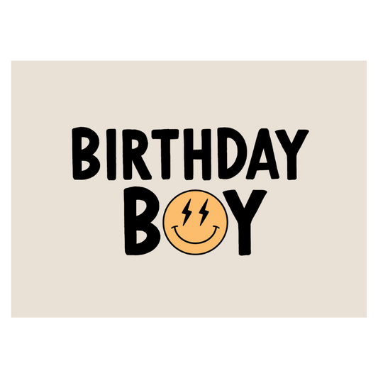 Bannière d'anniversaire pour garçon (smiley)