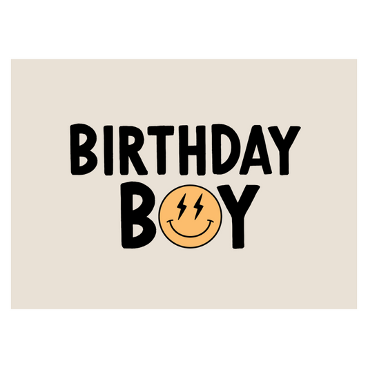 Birthday Boy Banner (Smiley)